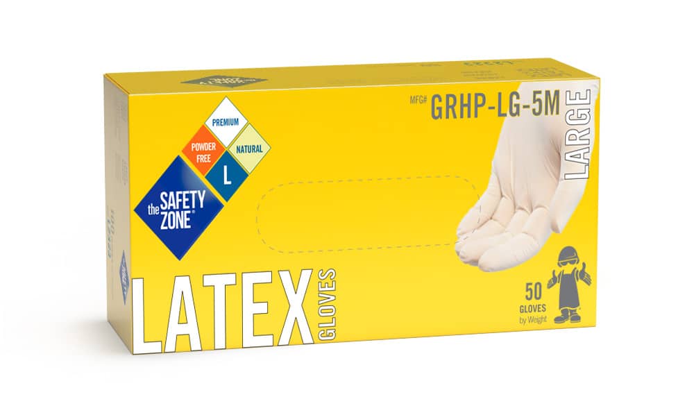 Supply Source Safety Zone® 15-mil 12-inch Powder Free Blue Medical Grade Latex Gloves